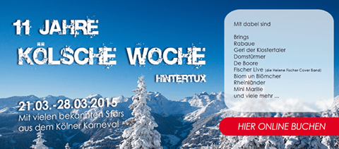 Auch heuer wird wieder zur "Kölschen Woche" nach Hintertux geladen.